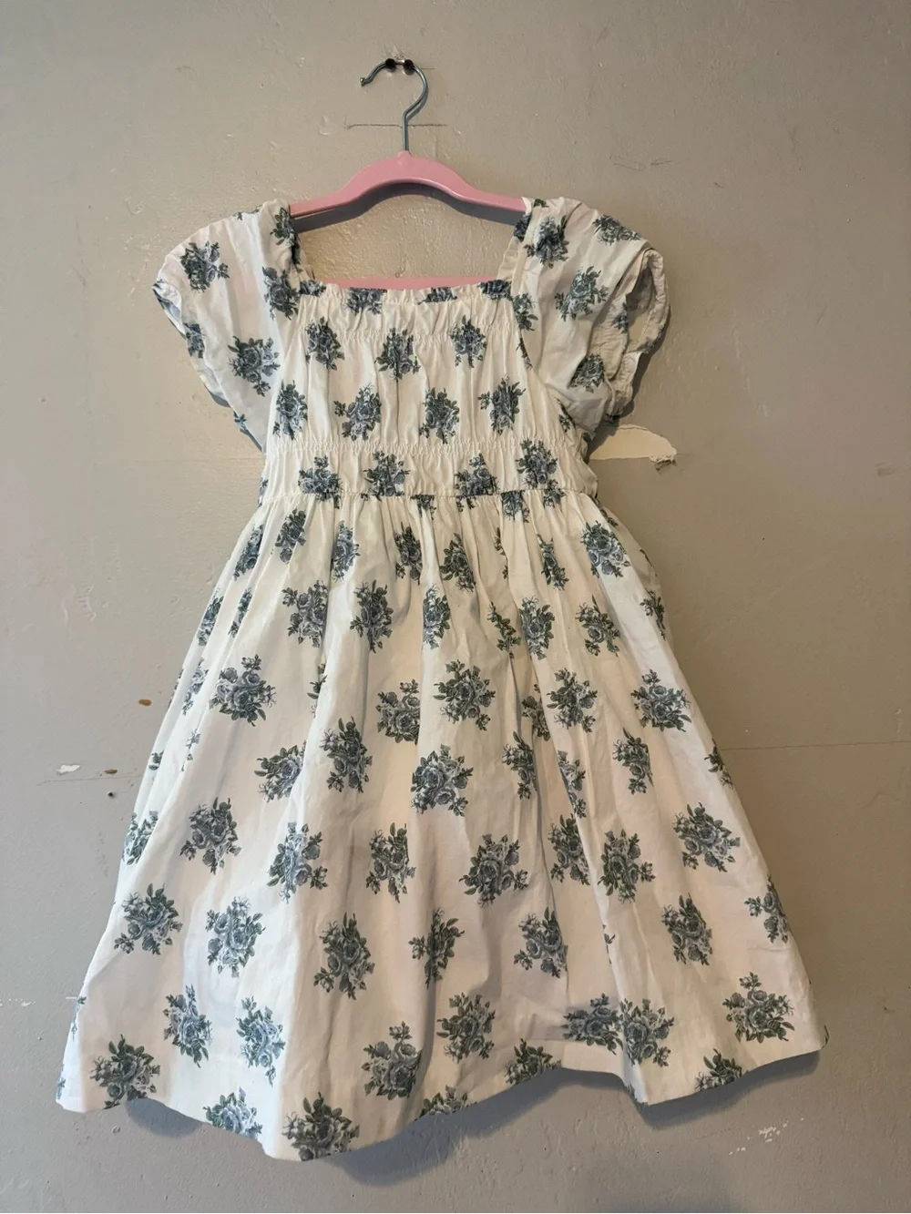 Edgehill Collection x born on Fifth Girls White Floral Smocked Dress